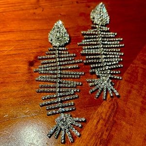 Beautiful Large Sparkling Fish Earrings